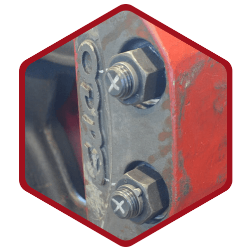Crushing and pulverizing bolted joint 3
